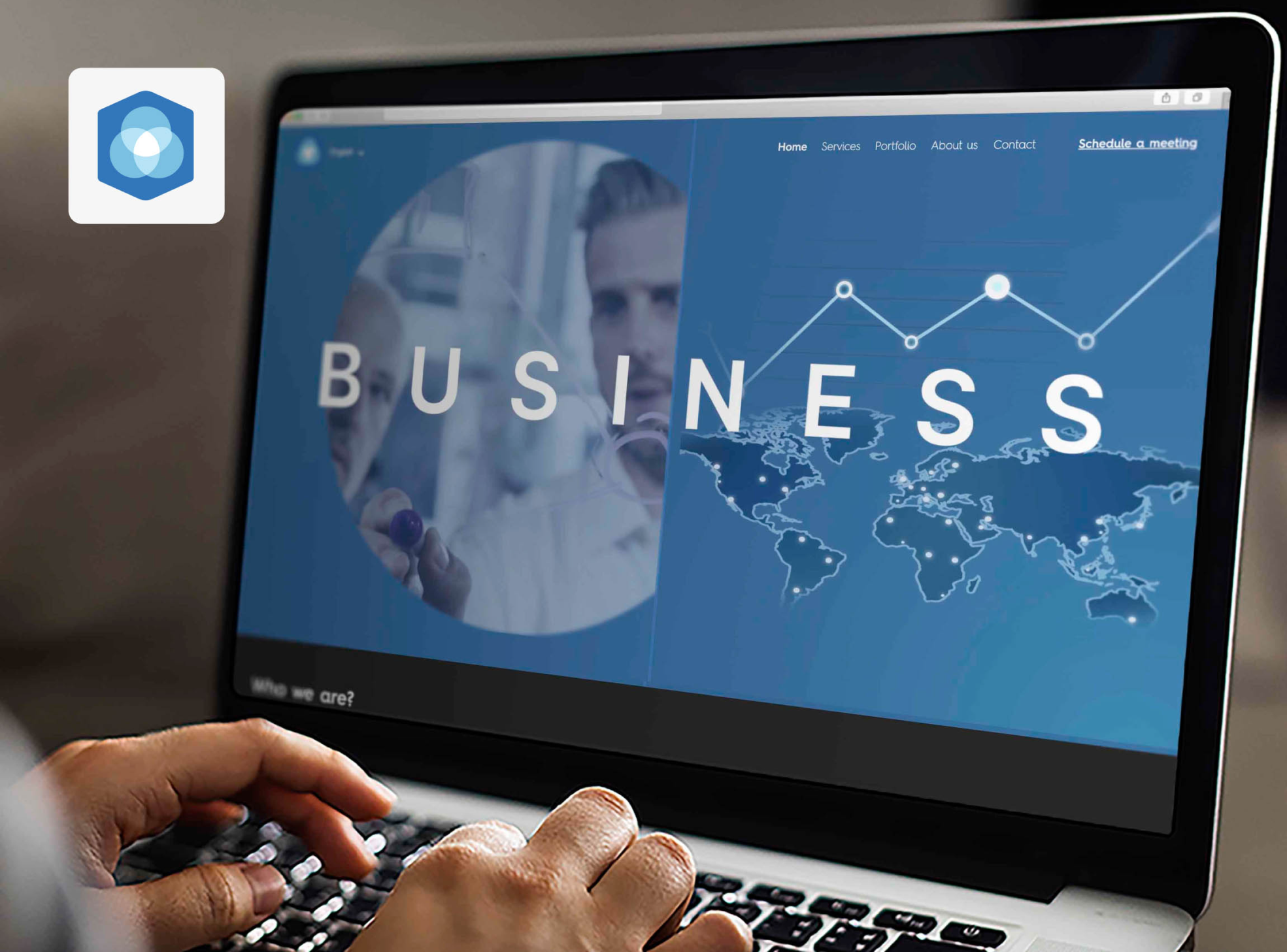 Hero section on the product district web site